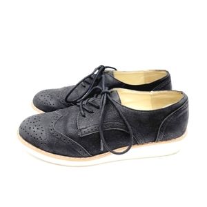 Fergalicious Platform Wedge Wingtip Oxford Loafers 6